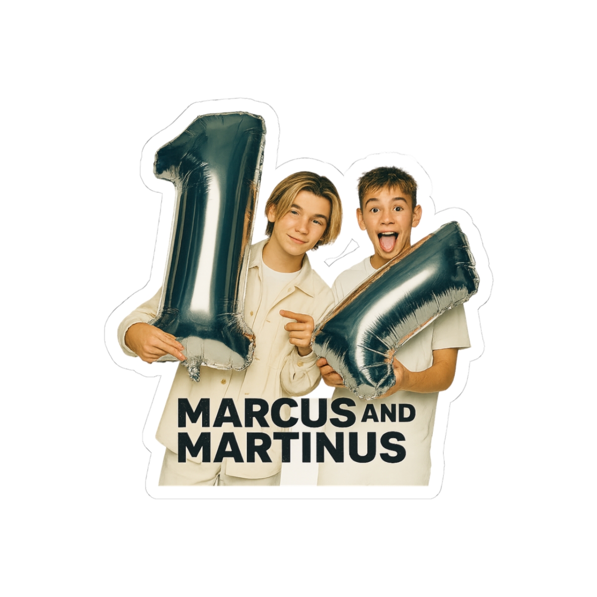 Marcus & Martinus Vibrant Pop Duo Sticker - Official stickers merchandise