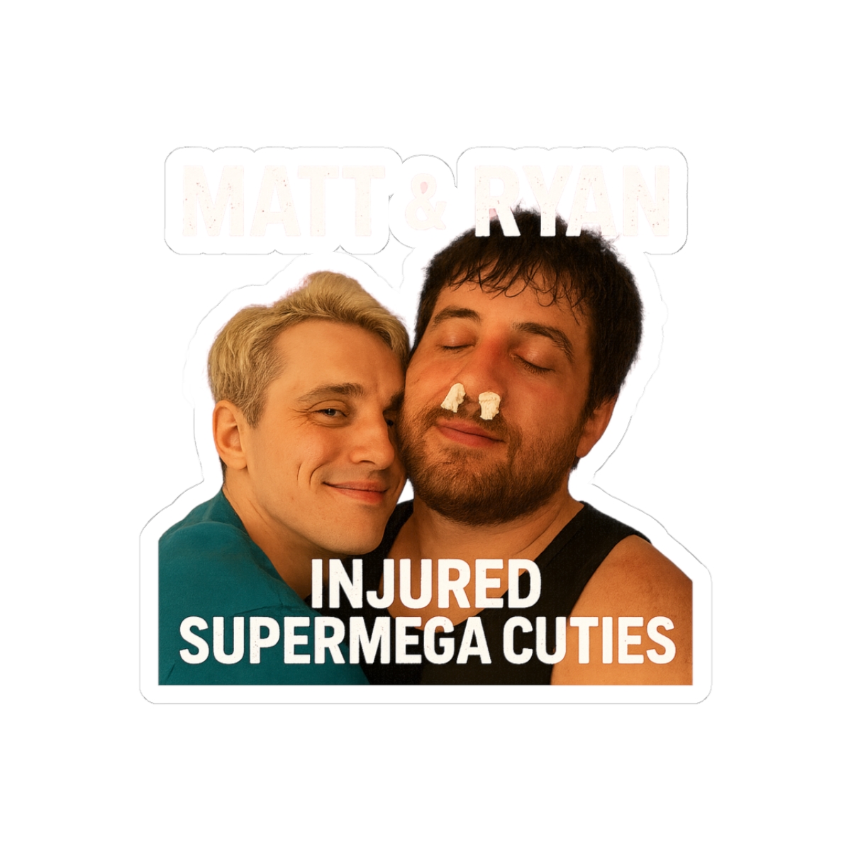 SuperMega Matt & Ryan Injured Cuties Adorable Sticker - Official stickers merchandise