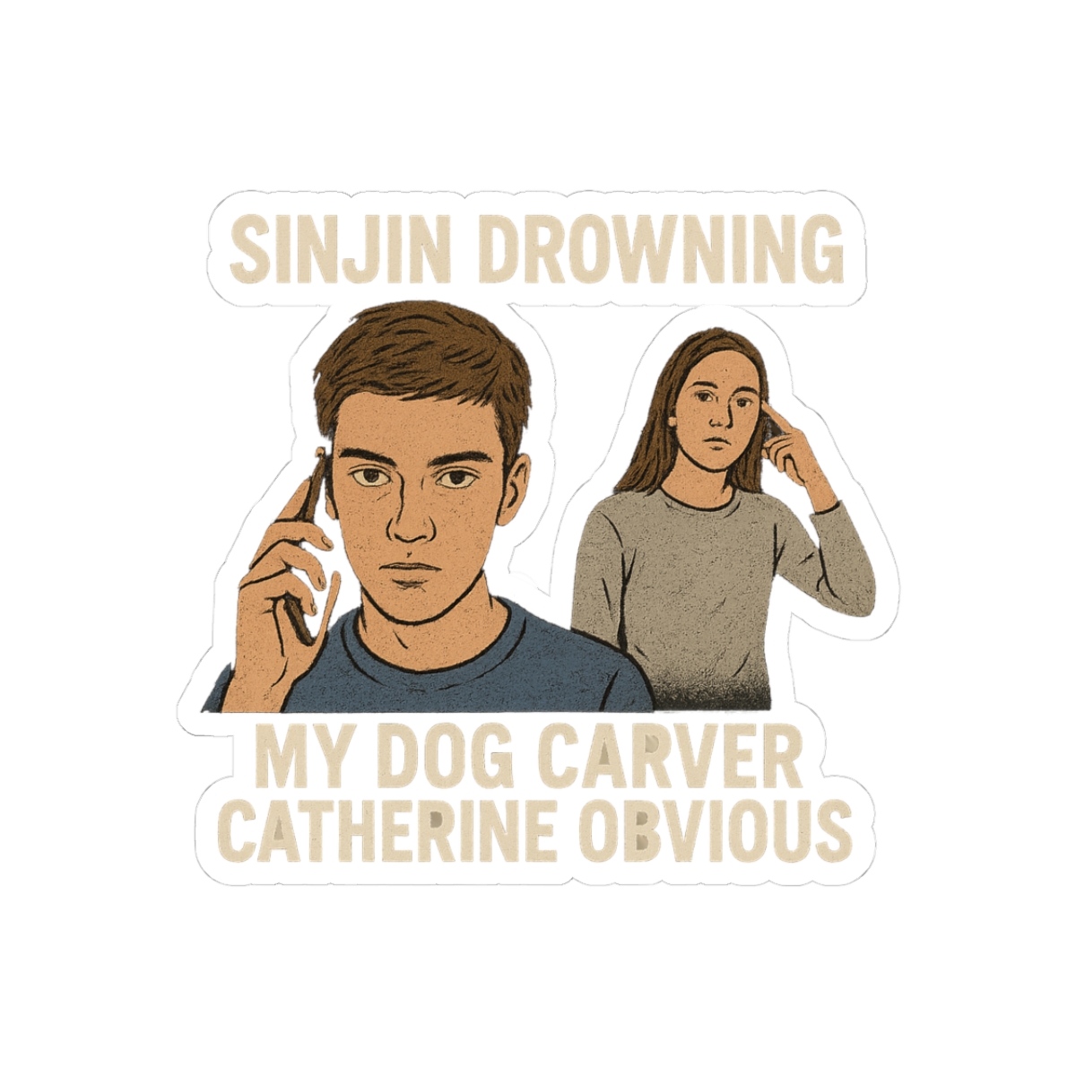 Sinjin Drowning iPod Meme Sticker - Official stickers merchandise