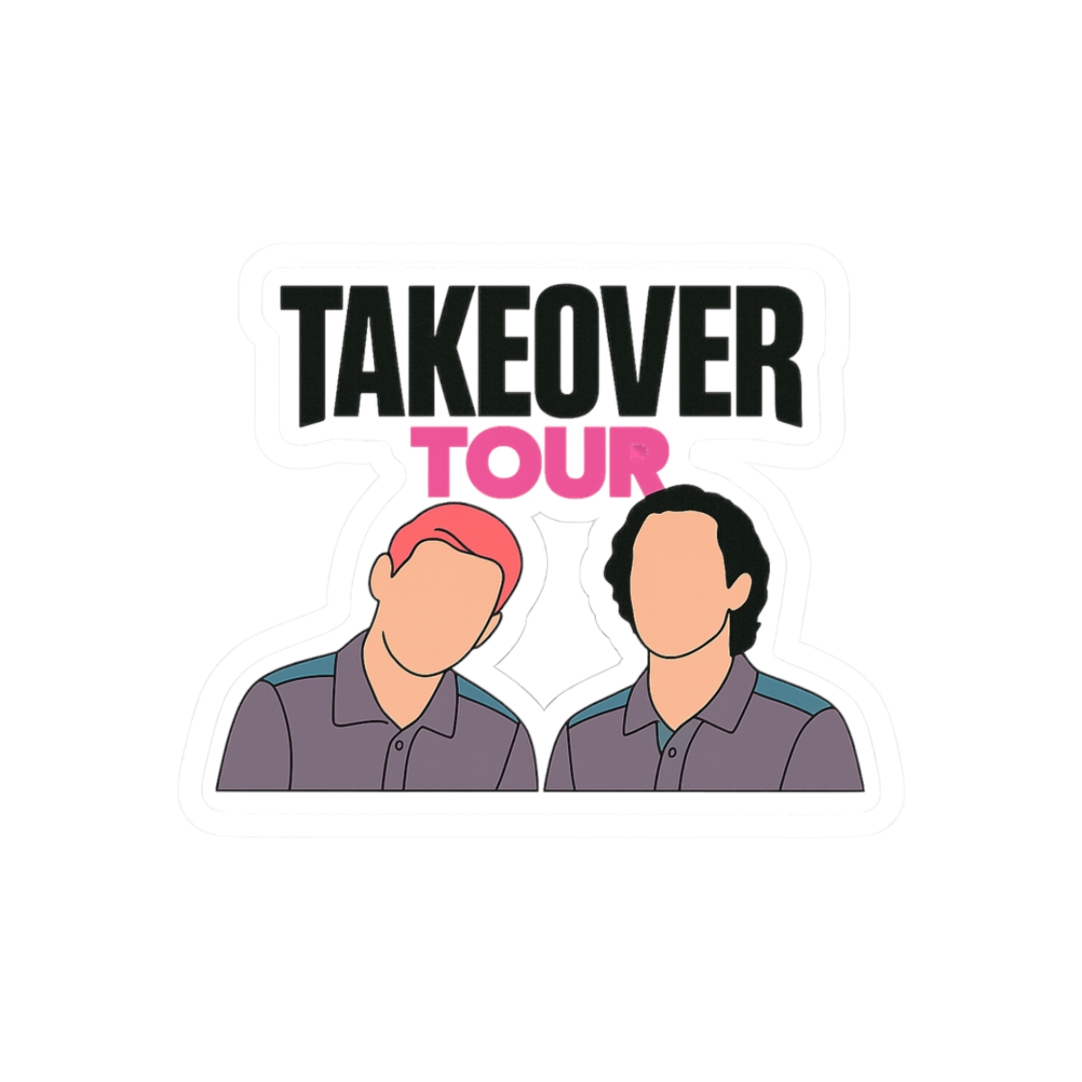 Takeover Tour Bold Vinyl Sticker Decal - Official stickers merchandise