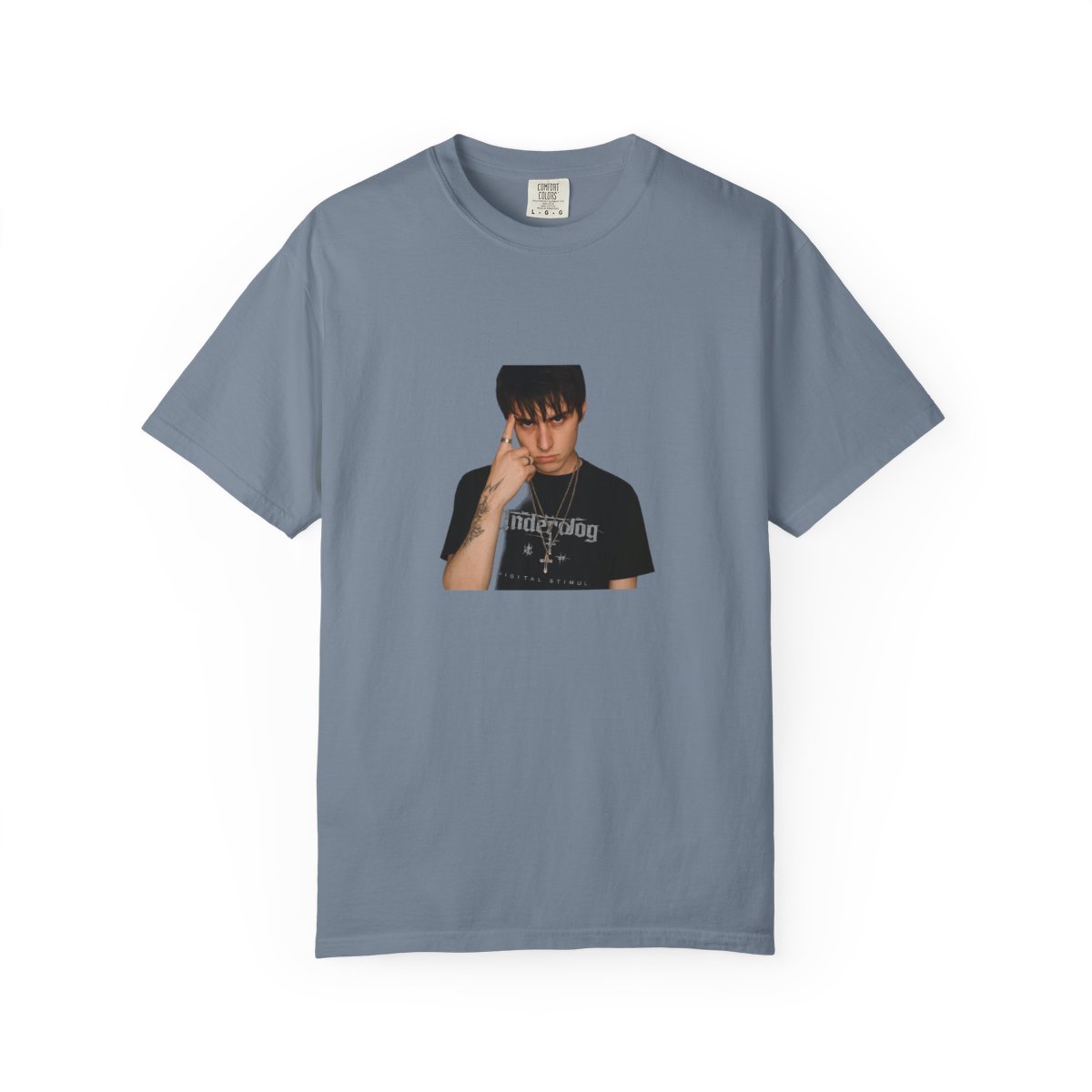 Edgy Silver Chains Portrait T-Shirt - alternate angle 4, merchandise