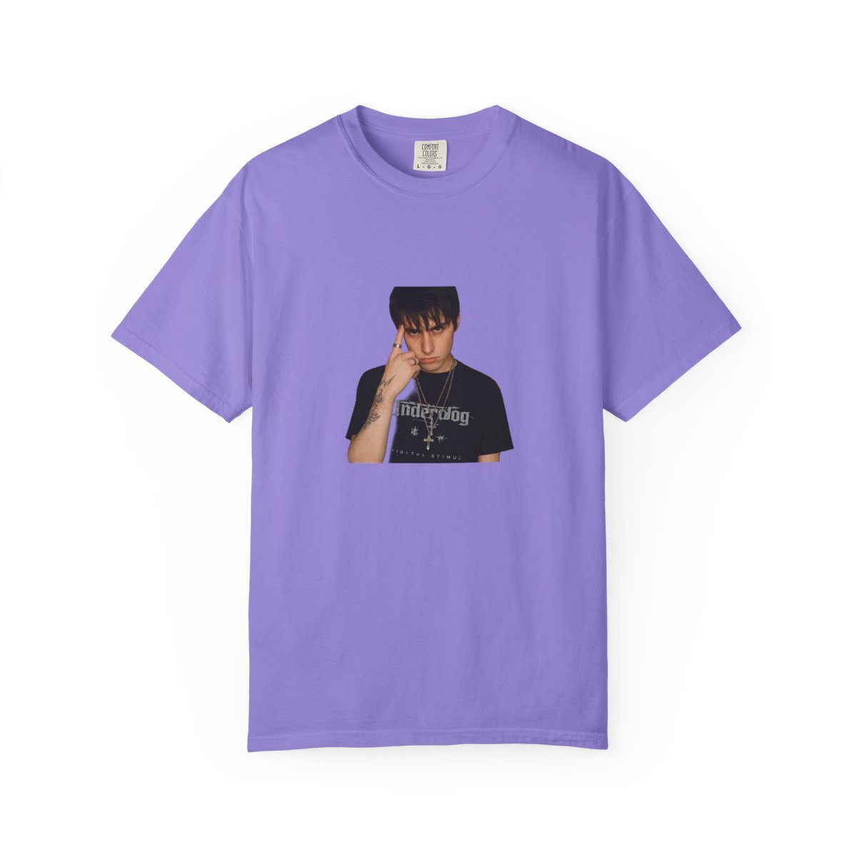 Edgy Silver Chains Portrait T-Shirt - alternate angle 5, merchandise