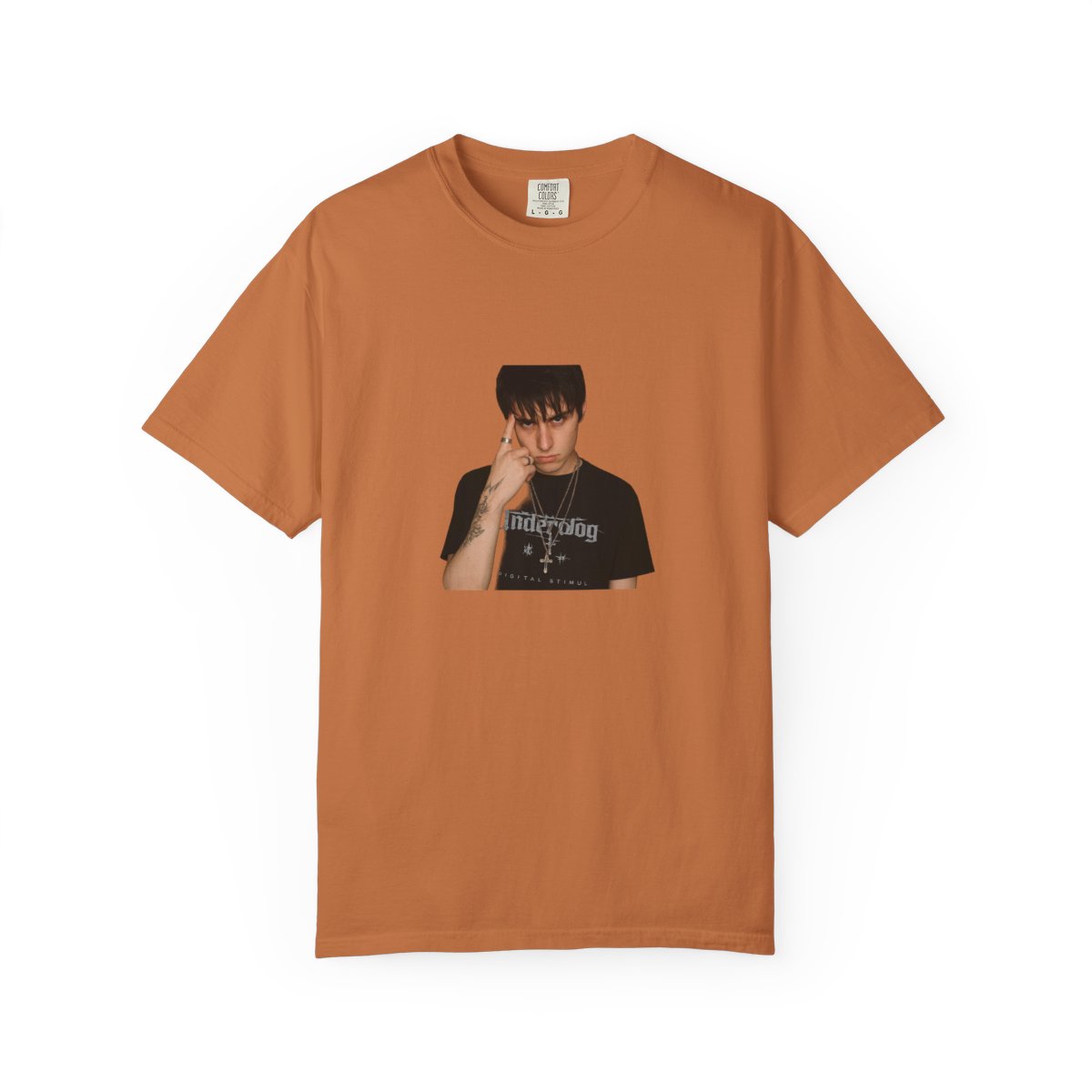 Edgy Silver Chains Portrait T-Shirt - alternate angle 3, merchandise