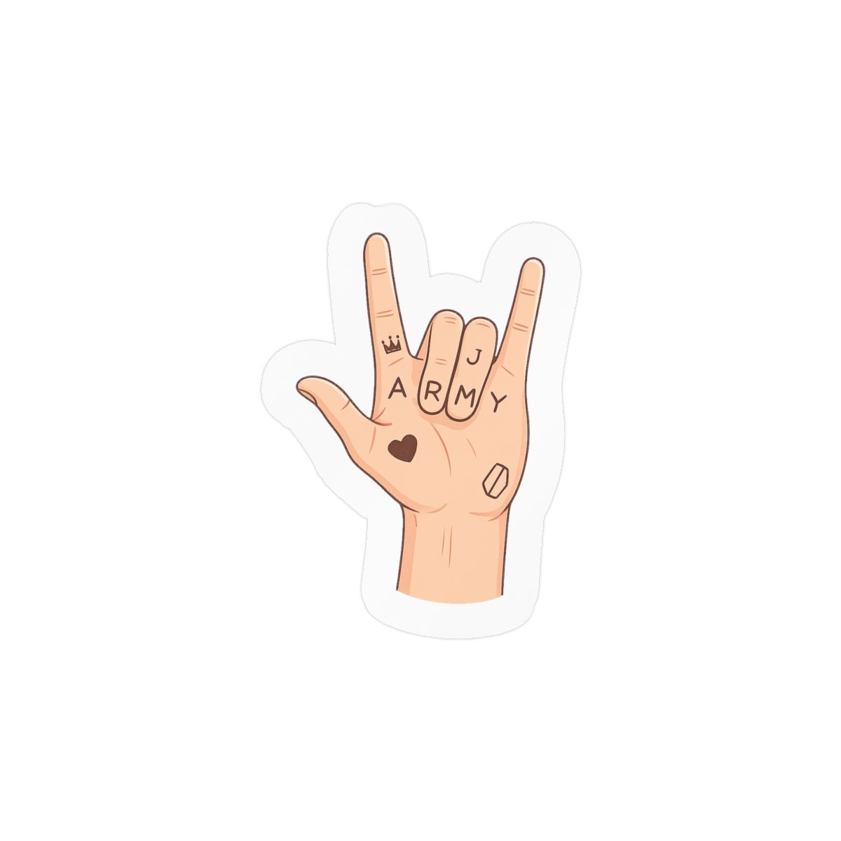 Funny JK Hand Just Kidding Sticker | Playful Vinyl Decal