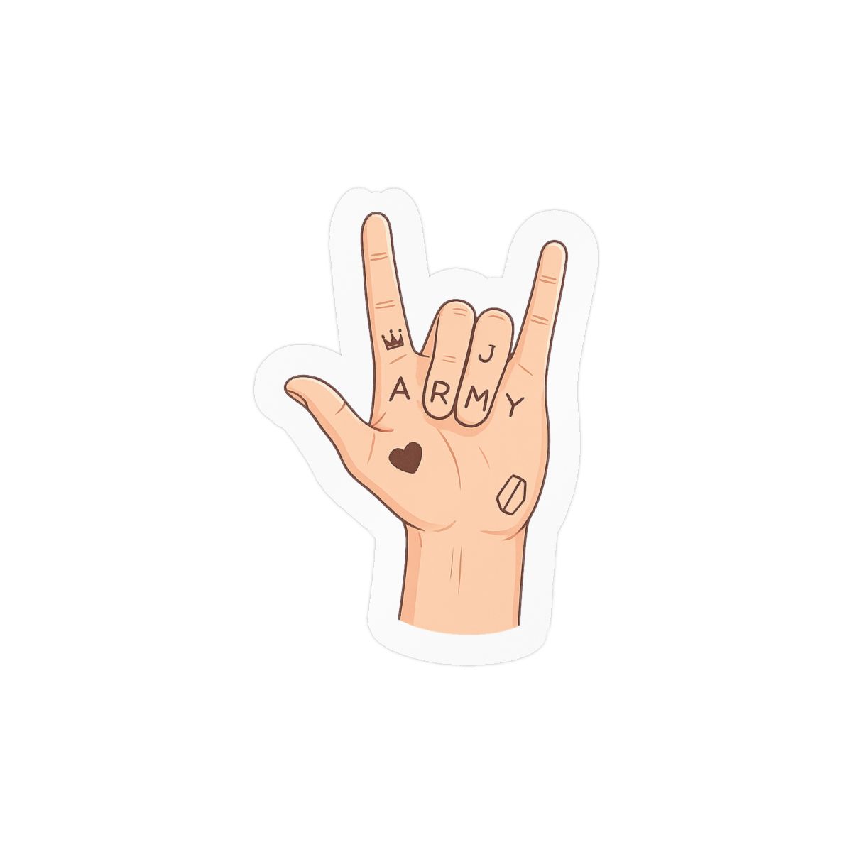 Funny JK Hand Just Kidding Sticker | Playful Vinyl Decal - alternate angle 2, merchandise