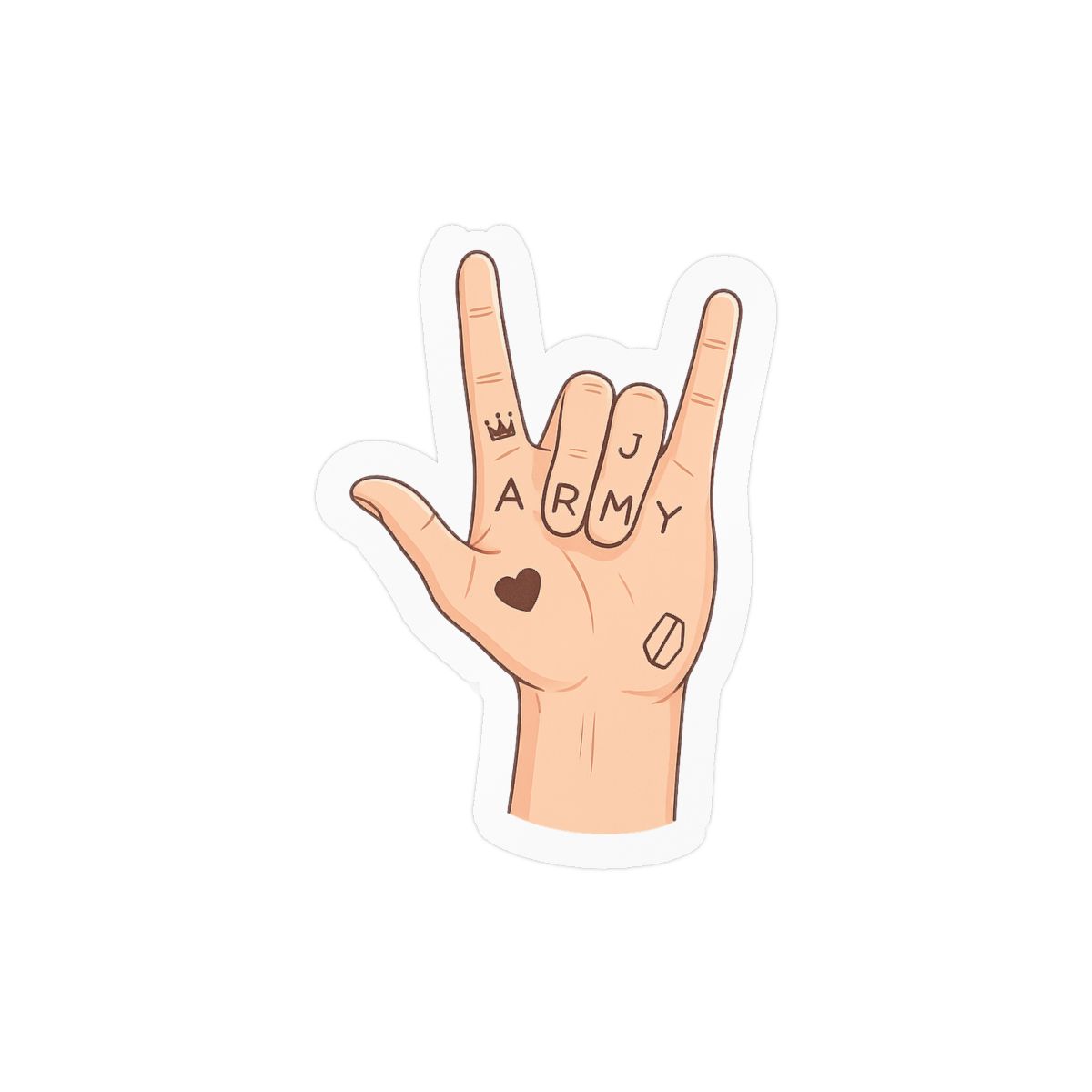 Funny JK Hand Just Kidding Sticker | Playful Vinyl Decal — official Sam and Colby Stickers