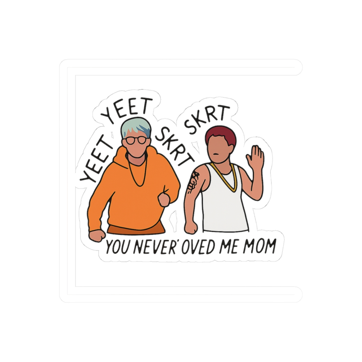 Yeet Yeet Skrt Skrt Meme Sticker | Bold Vinyl Decal - Official stickers merchandise