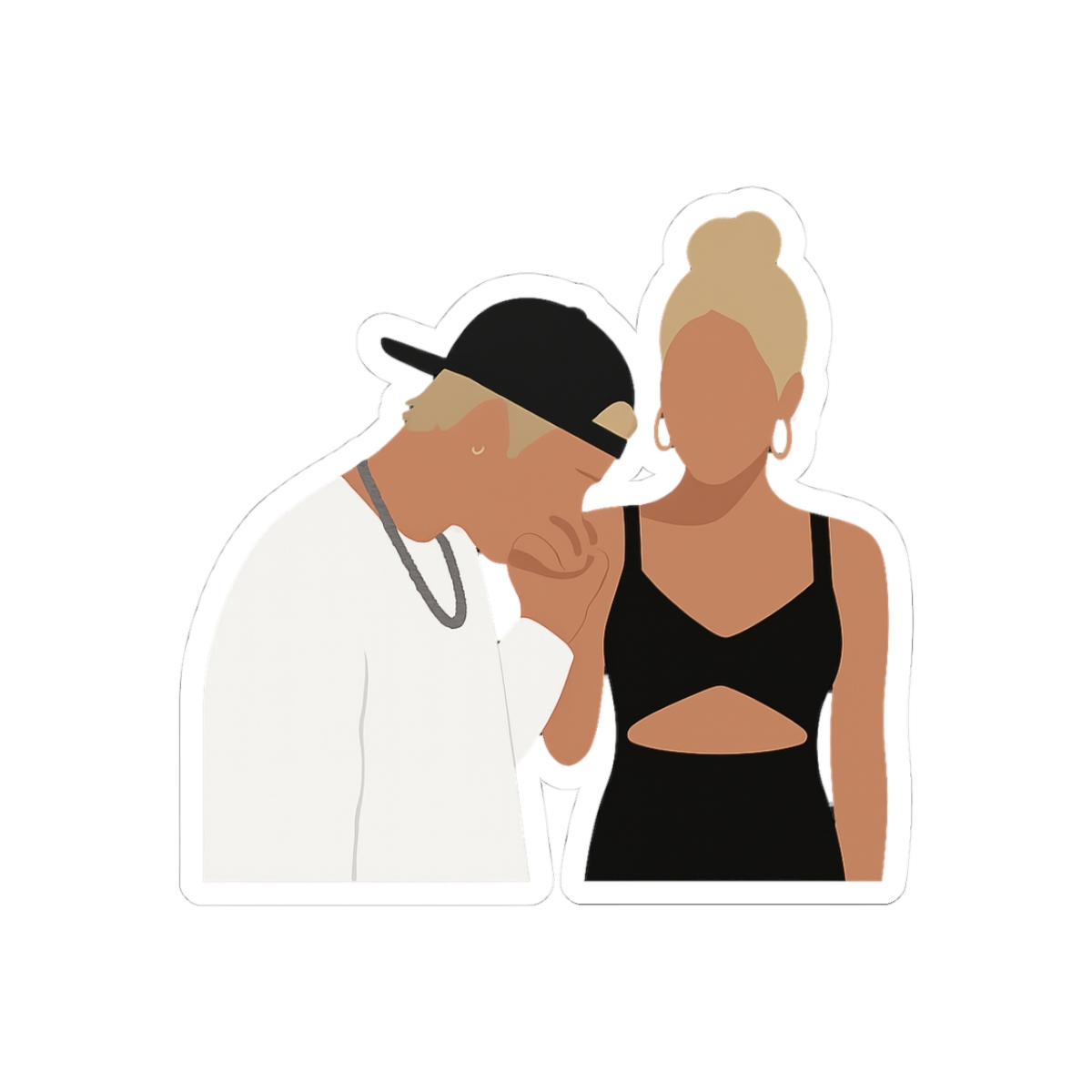 Justin and Hailey Bieber Sticker - Official stickers merchandise