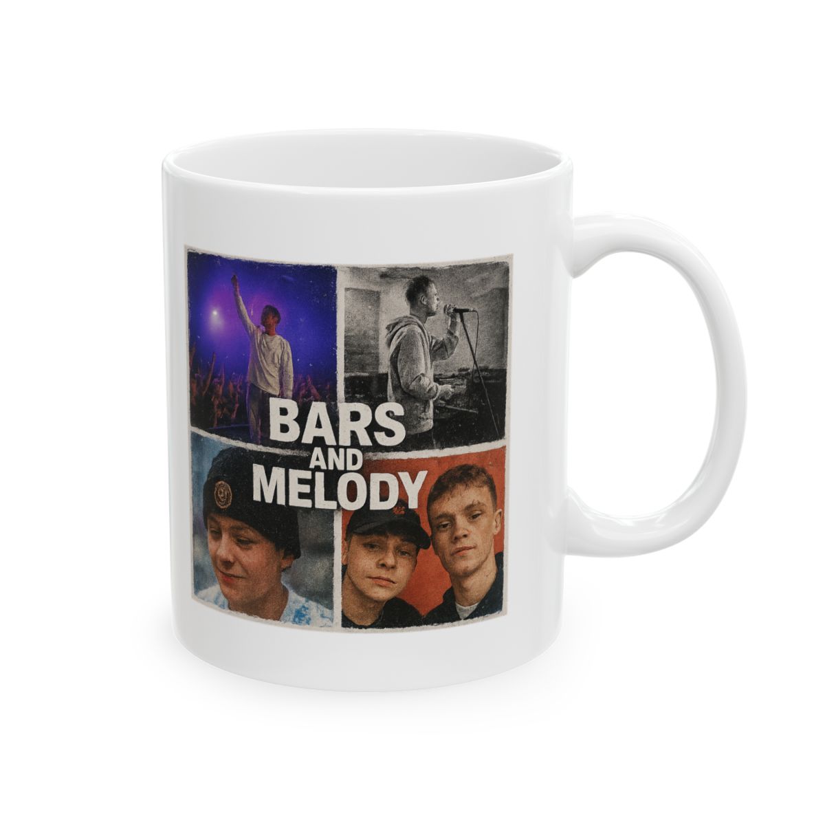 Bars & Melody Collage | Music Fan Mug, Playlist Coffee Cup, Musician Gift - Official mugs merchandise