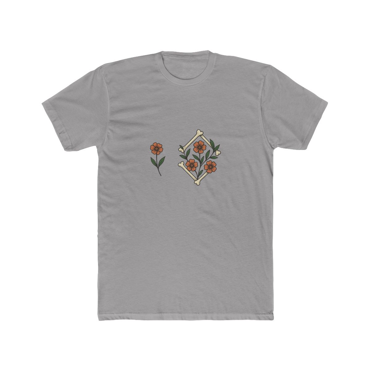 Roses Skeletal Hands Floral Graphic T-Shirt - Official t-shirts merchandise
