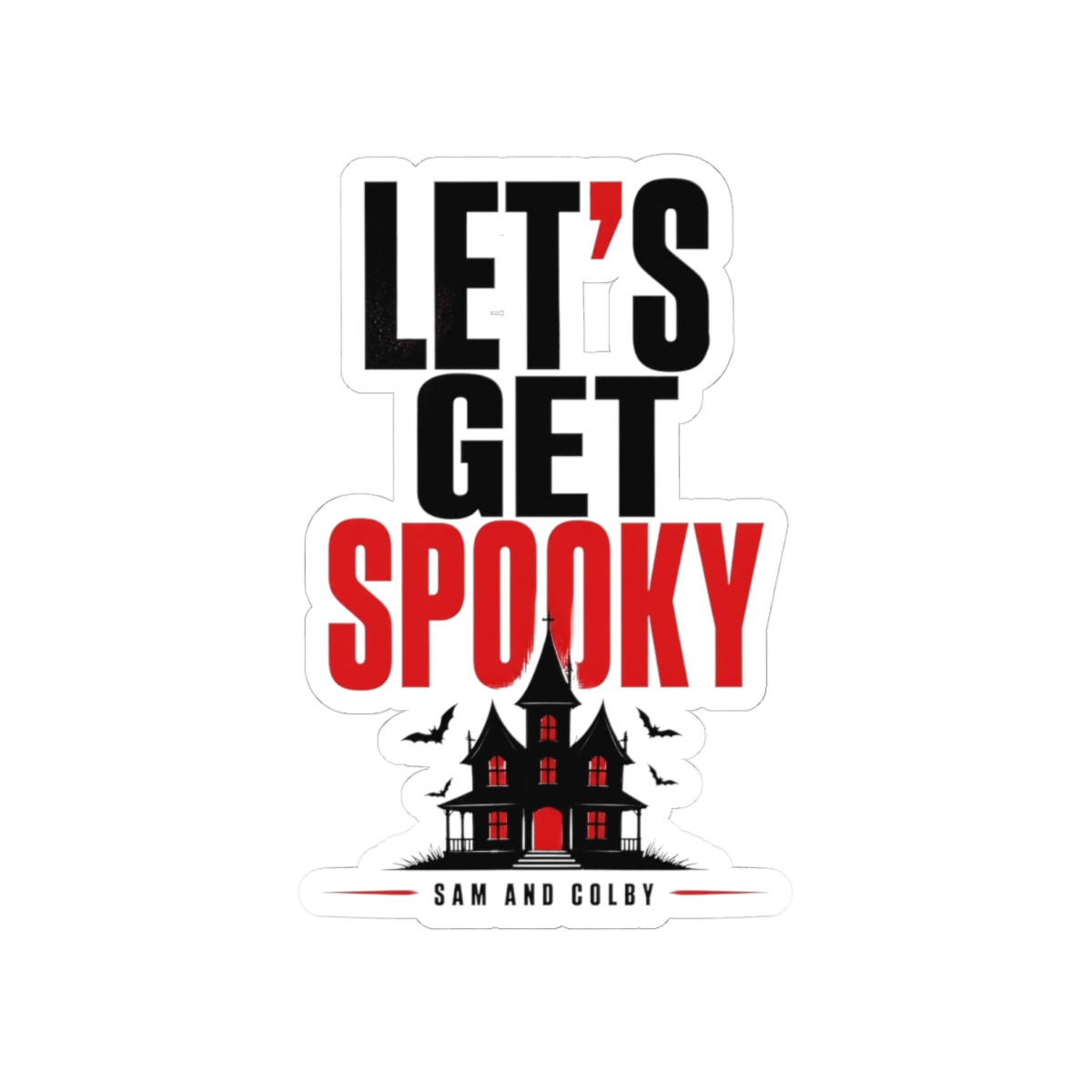 Sam and Colby "Get Spooky" Sticker - Sam and Colby official Stickers merch