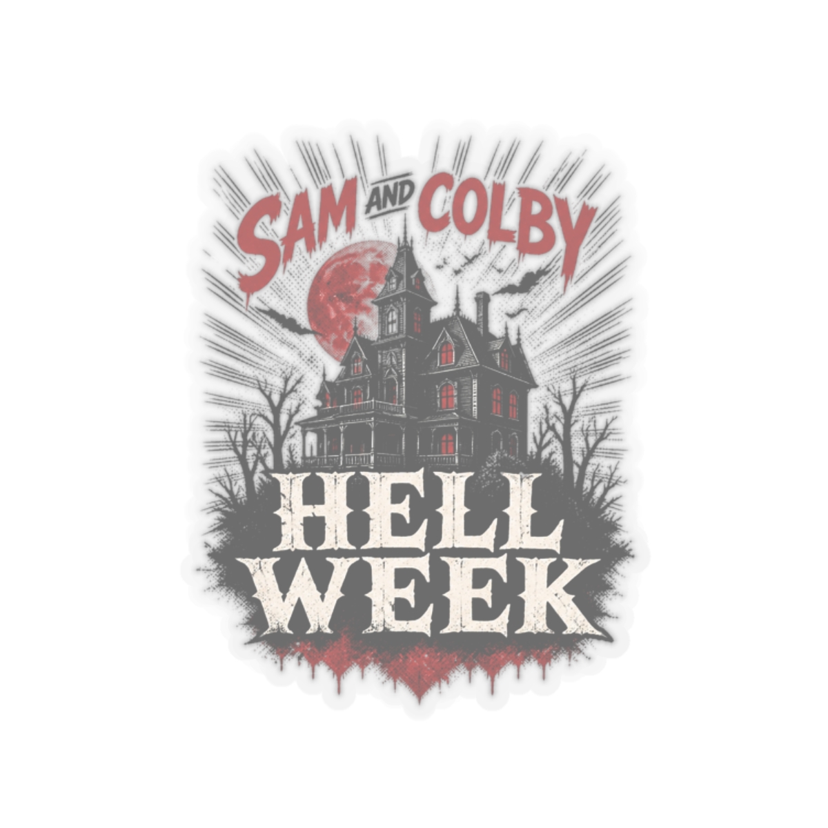 Sam and Colby "Hell Week" Sticker - Official Stickers merchandise