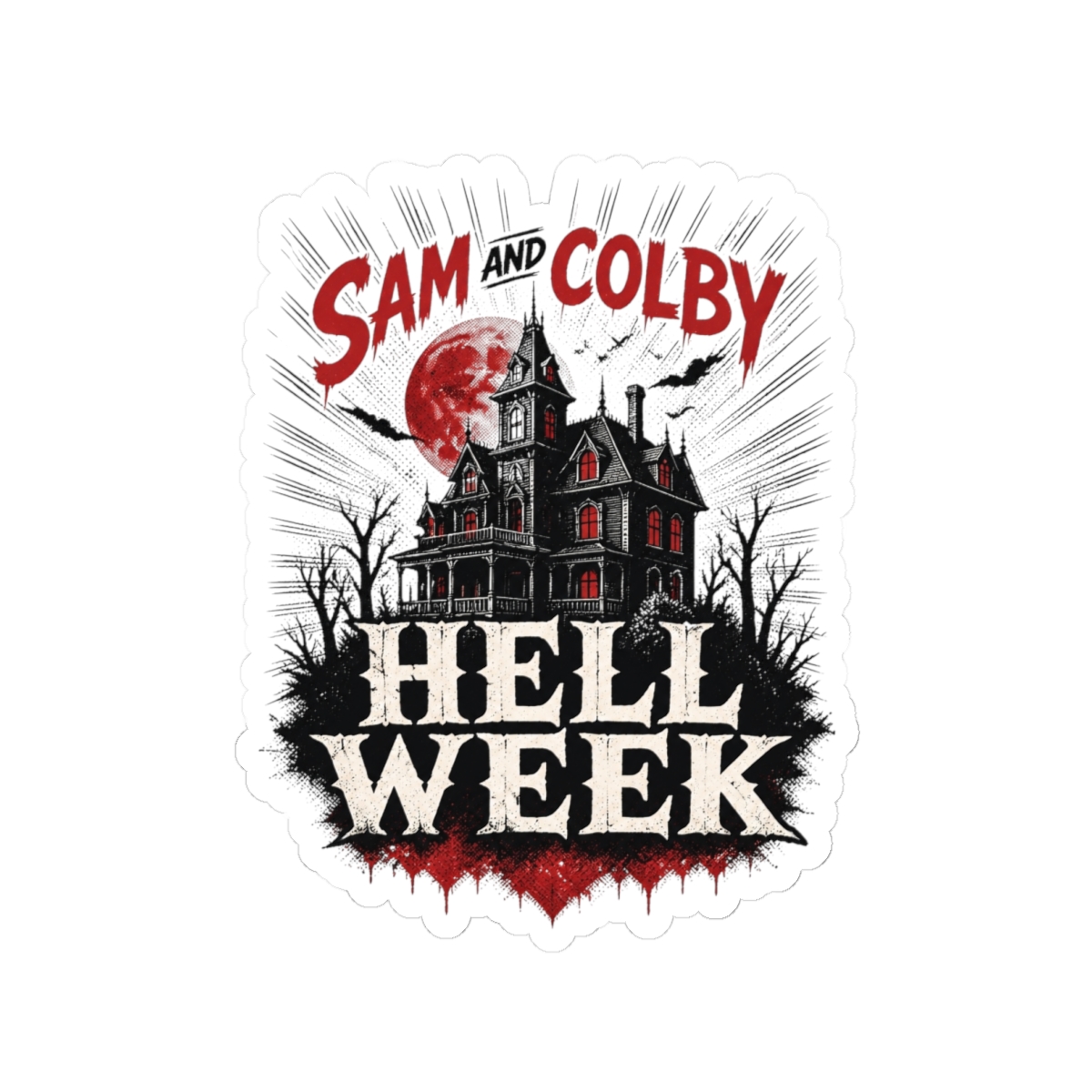 Sam and Colby "Hell Week" Sticker - Sam and Colby official Stickers merch