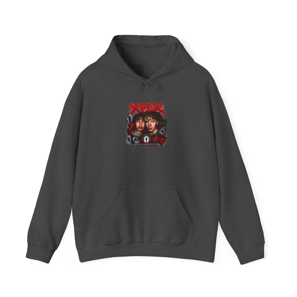 Sam and Colby " in bold, spray-painted style at the top. " Hoodie - alternate angle 3, merchandise