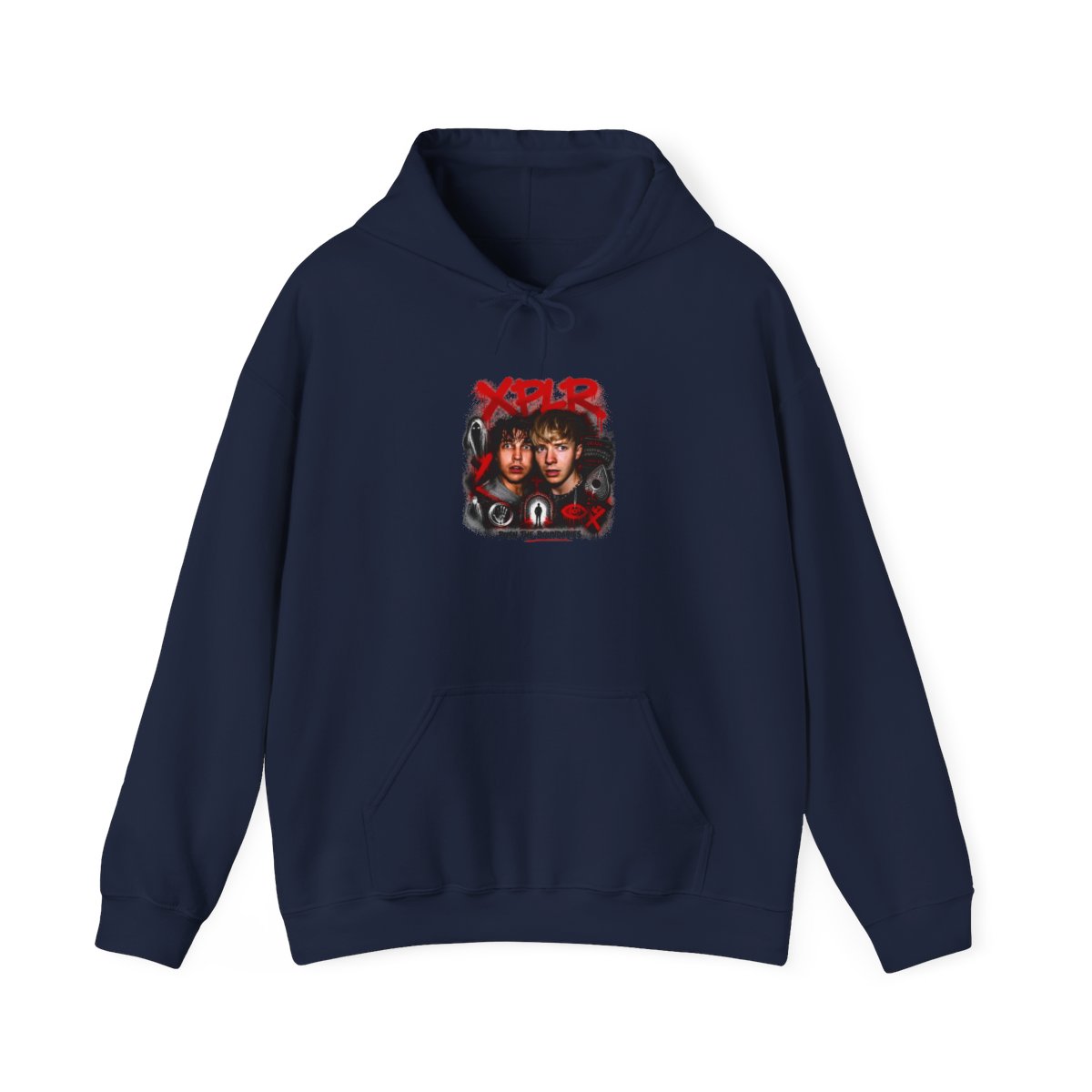 Sam and Colby " in bold, spray-painted style at the top. " Hoodie - alternate angle 2, merchandise