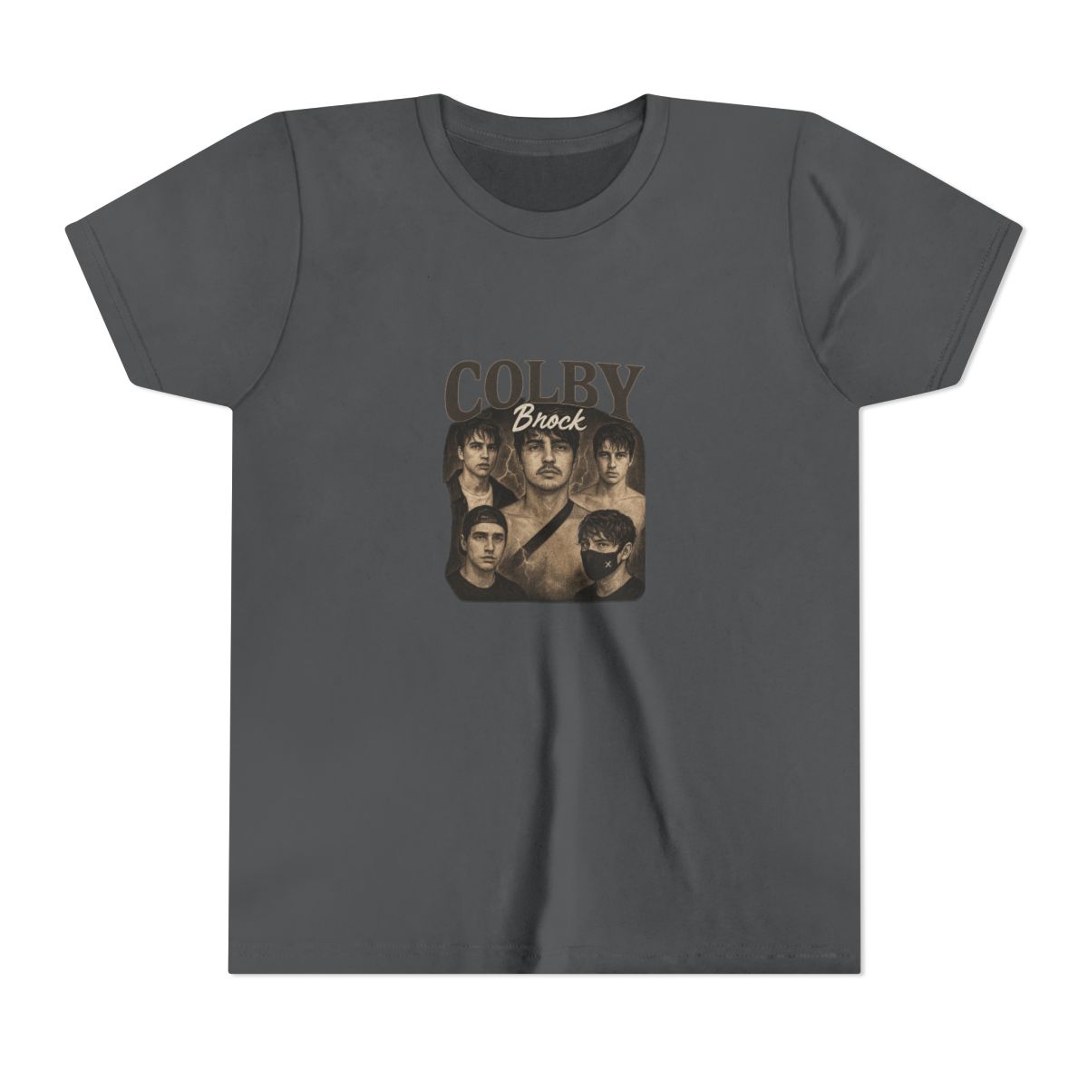 Colby Brock Fan Kids T-Shirt with Stylish Quartet Graphic - alternate angle 5, merchandise