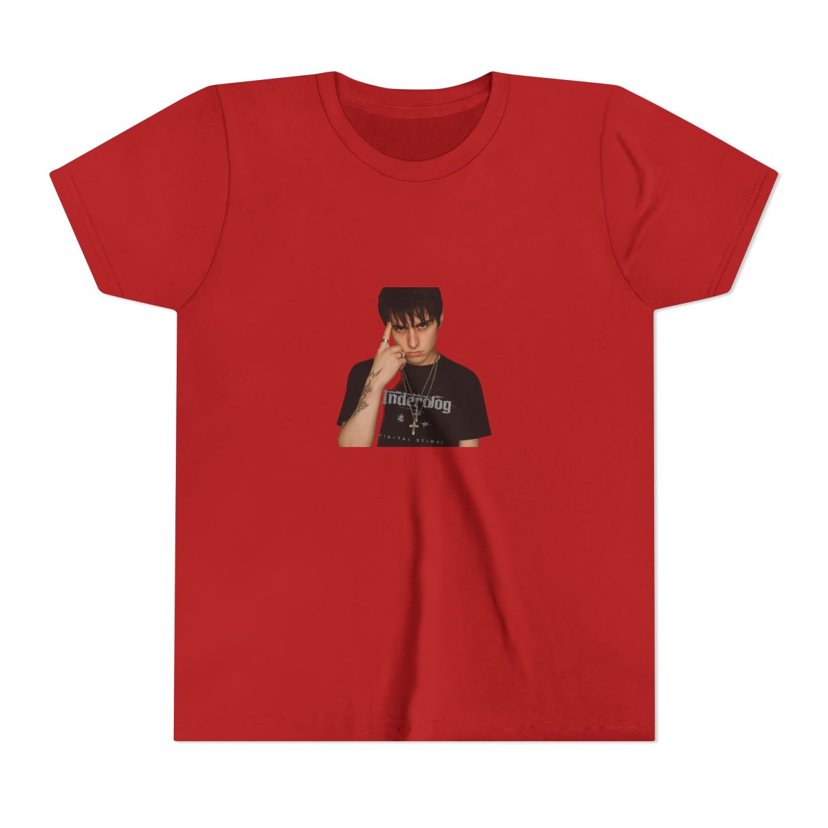 Edgy Silver Chains Portrait Kids T-Shirt