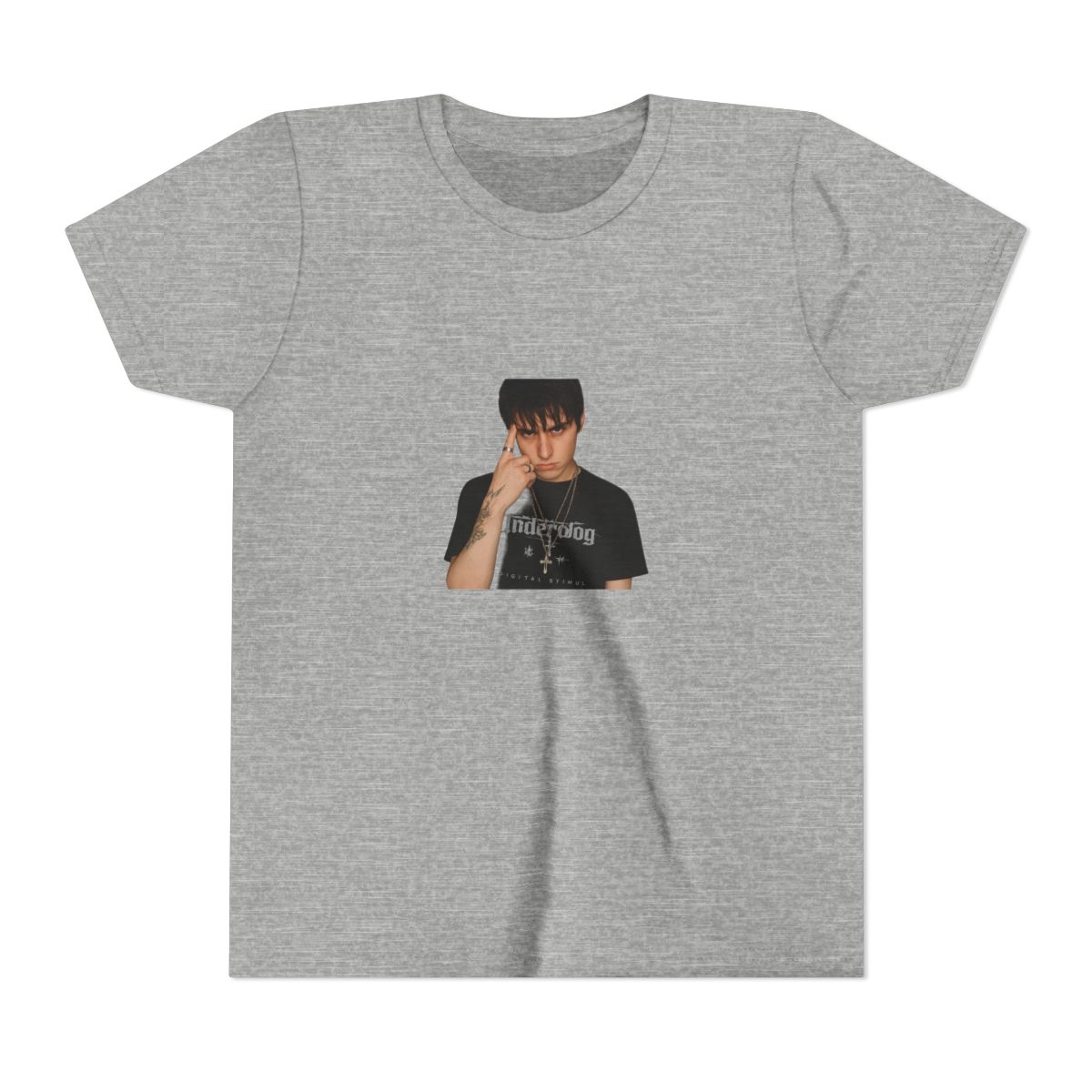 Edgy Silver Chains Portrait Kids T-Shirt