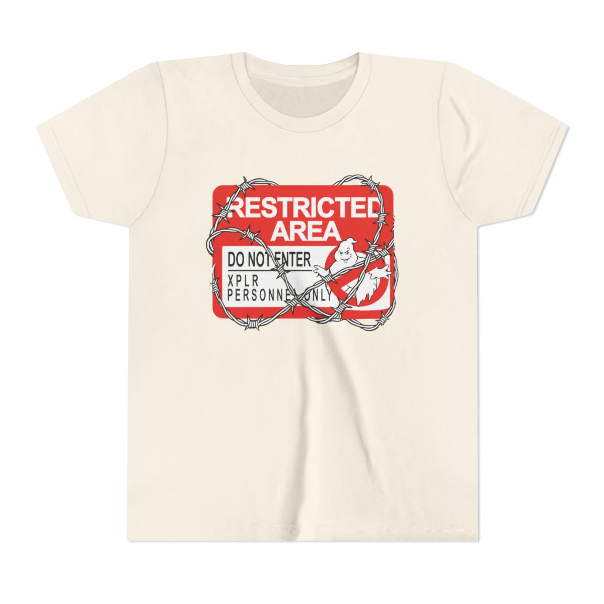 No Access Forbidden Zone | Funny Graphic Kids Tee, Restricted Shirt, Humor Gift - alternate angle 3, merchandise