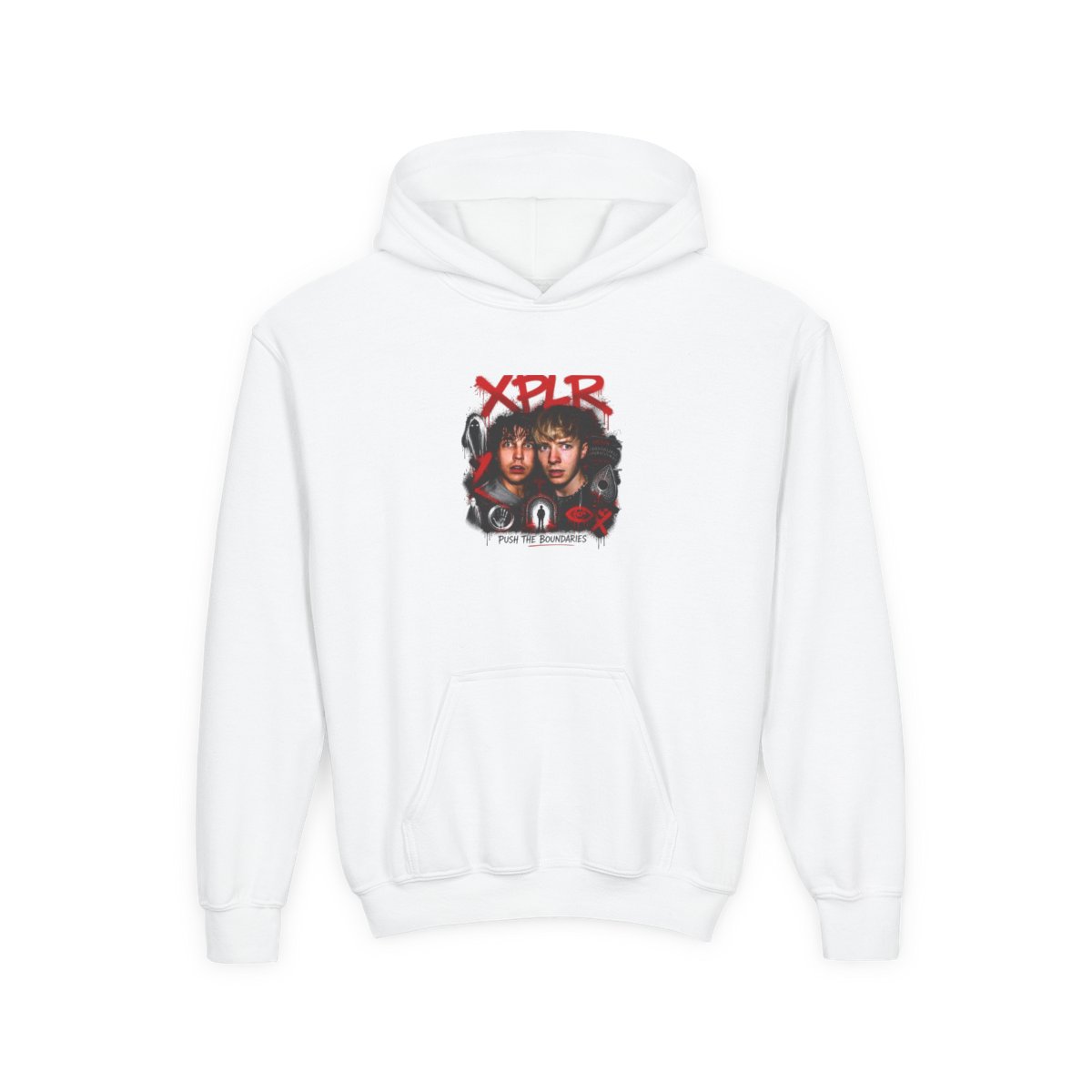 Sam and Colby " in bold, spray-painted style at the top. " Kids Hoodie - Sam and Colby official Hoodies merch