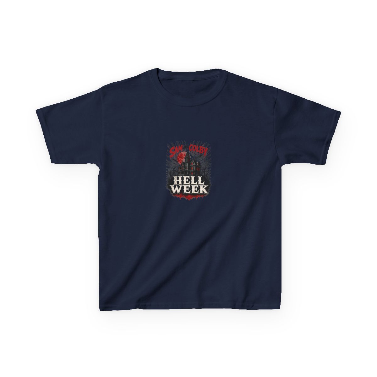 Sam and Colby "Hell Week" Unisex Kids Tee - alternate angle 5, merchandise
