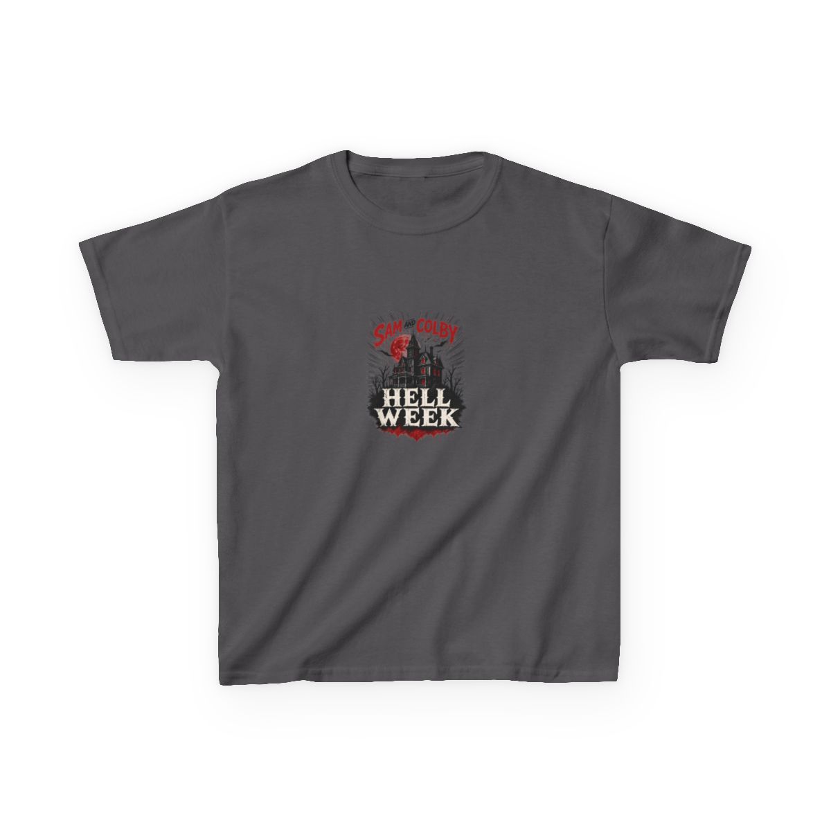 Sam and Colby "Hell Week" Unisex Kids Tee - alternate angle 4, merchandise